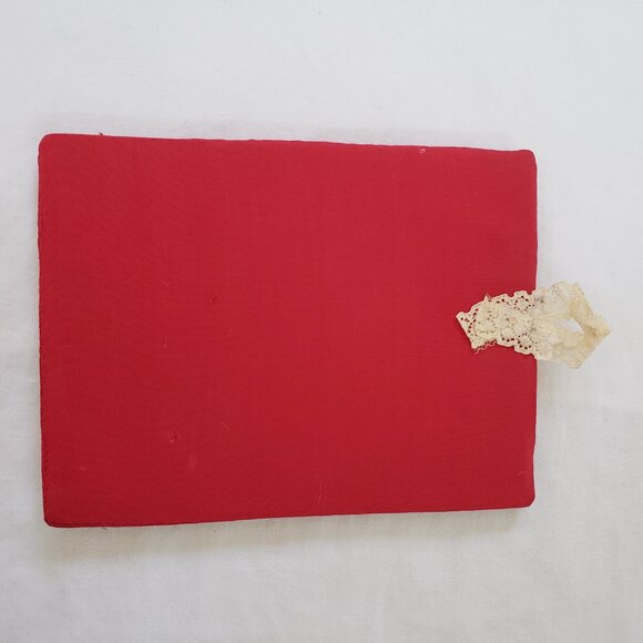 Vintage red and white Lace floral picture frame Cottagecore retro kitsch - Picture 6 of 9